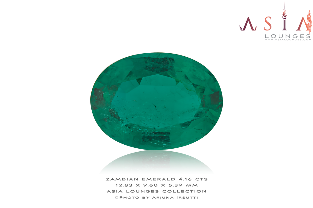 Zambian Vivid Green Emerald 4.16 cts - Asia Lounges
