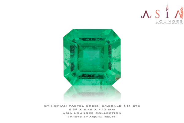 Ethiopian Pastel Green Emerald 1.14 cts - Asia Lounges