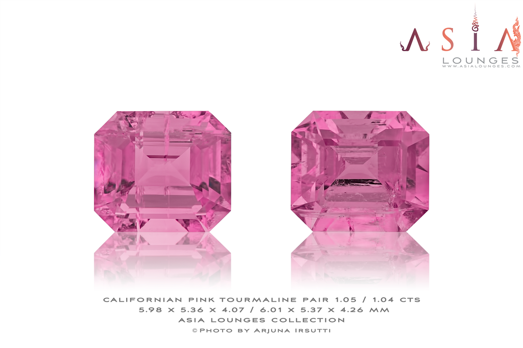 Californian Pink Tourmaline Pair 1.05 / 1.04 cts - Asia Lounges