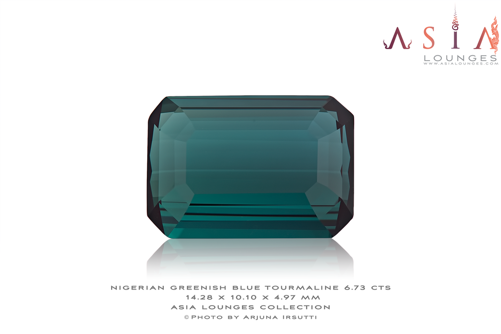 Nigerian, Greenish Blue Tourmaline 6.73 cts - Asia Lounges
