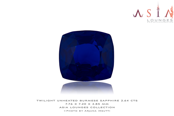 Burmese Unheated Twilight Blue Sapphire 2.64 cts - Asia Lounges