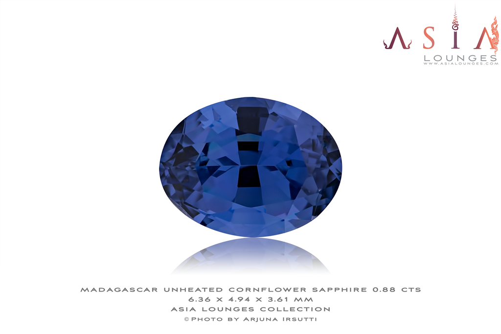 Unheated Madagascar Cornflower Blue Sapphire 0.88 cts - Asia Lounges