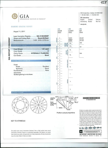 Diamond GIA Certified H-IF 1.01 cts - Asia Lounges