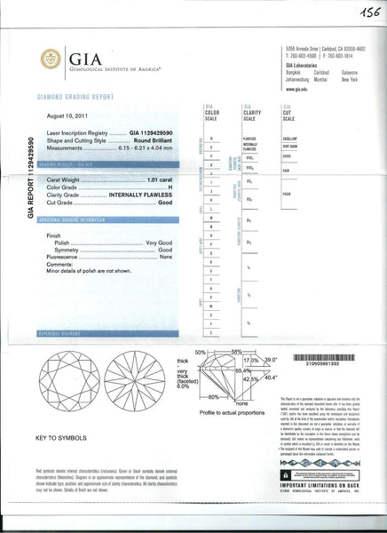 Diamond H-IF GIA Certified 1.01 cts - Asia Lounges