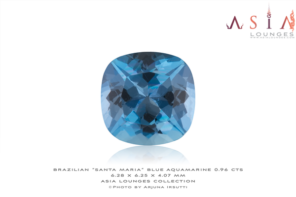 Brazilian "Santa Maria" Blue Aquamarine 0.96 cts - Asia Lounges