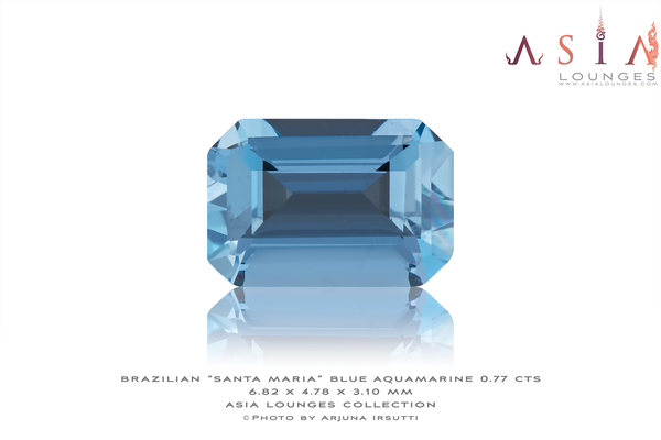 Brazilian "Santa Maria" Blue Aquamarine 0.77 cts - Asia Lounges