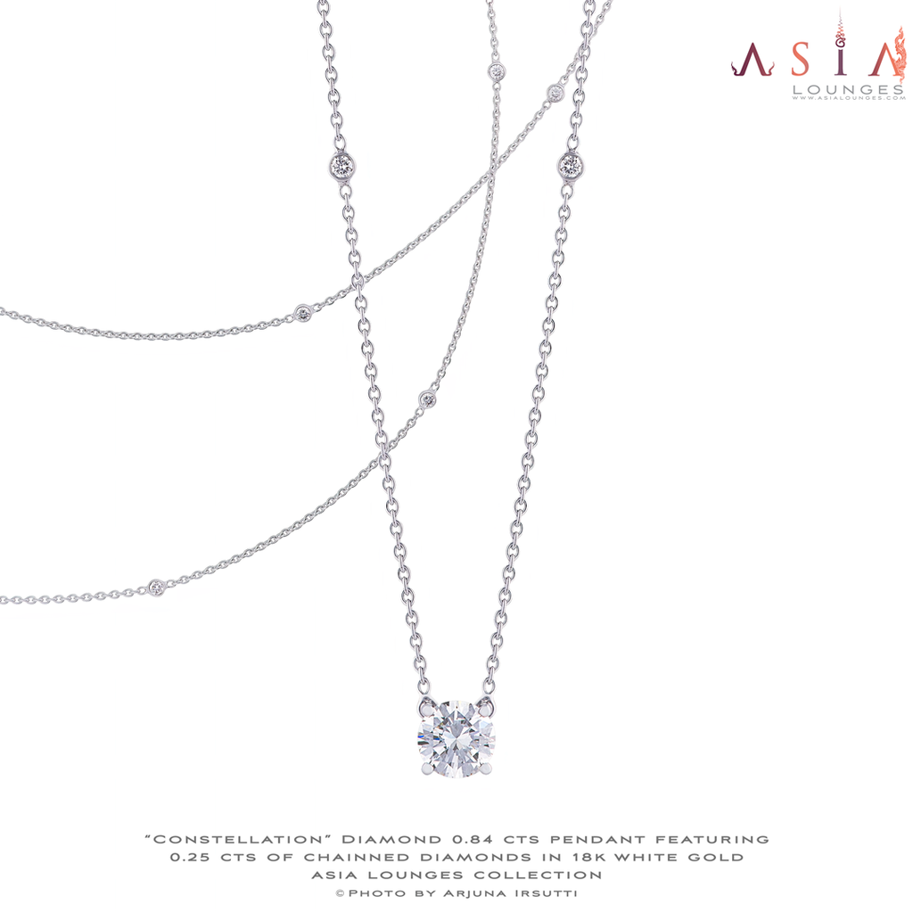 Constellation Diamond Necklace in 18k white gold - Asia Lounges