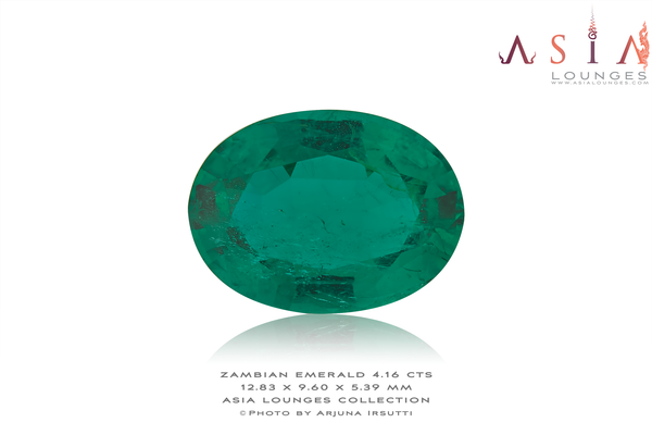 Zambian Vivid Green Emerald 4.16 cts - Asia Lounges