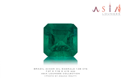 Brazilian Minor Oil Cushion Cut Emerald 1.38 cts