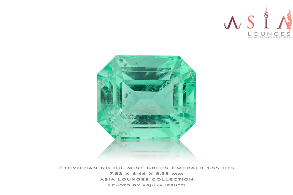 No Oil Mint Green Ethyopian Emerald 1.85 cts - Asia Lounges