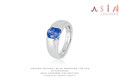 Our Sweet "Vasilok" Platinum Ring with 1.78 cts Natural Heat Treated Sri Lanka Sapphire