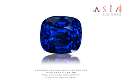 Heated Peacock Blue Ceylon Sapphire 7.81 cts