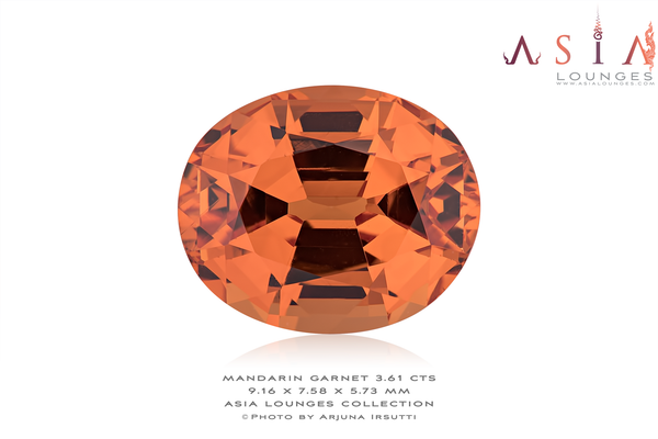 Flawless Mandarin Garnet 3.61 cts - Asia Lounges