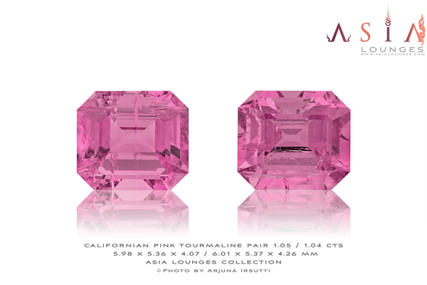 Californian Pink Tourmaline Pair 1.05 / 1.04 cts - Asia Lounges