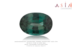 Madagascar Blueish Green Unheated Sapphire 3.32 cts