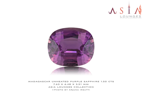 Unheated Pinkish Purple Madagascar Sapphire 1.50 cts - Asia Lounges