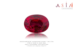 Mozambique Natural unheated Red Ruby 1.36 cts