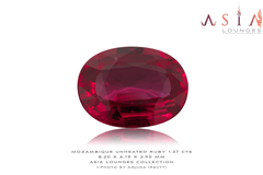 Mozambique Unheated Natural Red Ruby 1.37 cts