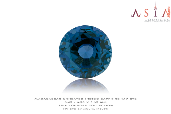 Unheated Indigo Madagascar Sapphire 1.19 cts - Asia Lounges
