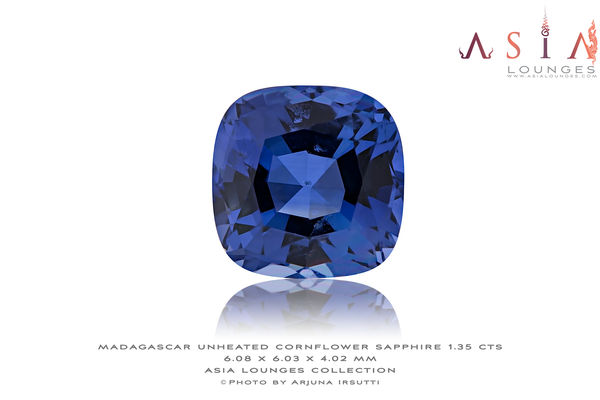 Unheated Cornflower Madagascar Sapphire 1.35 cts - Asia Lounges