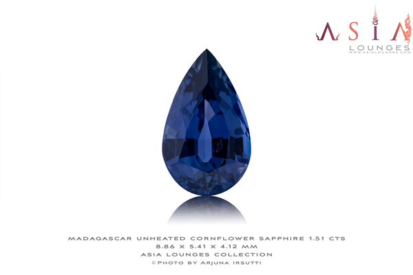 Unheated Madagascar Cornflower Blue Sapphire 1.51 cts - Asia Lounges
