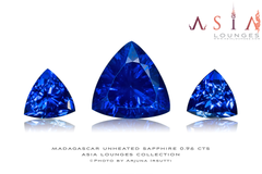 Unheated Madagascar Blue Sapphires 0.96 cts